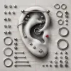 Tipos de piercing na orelha: mapa do lóbulo ao conch interno com dor, cicatrização e quando cada um vale a pena