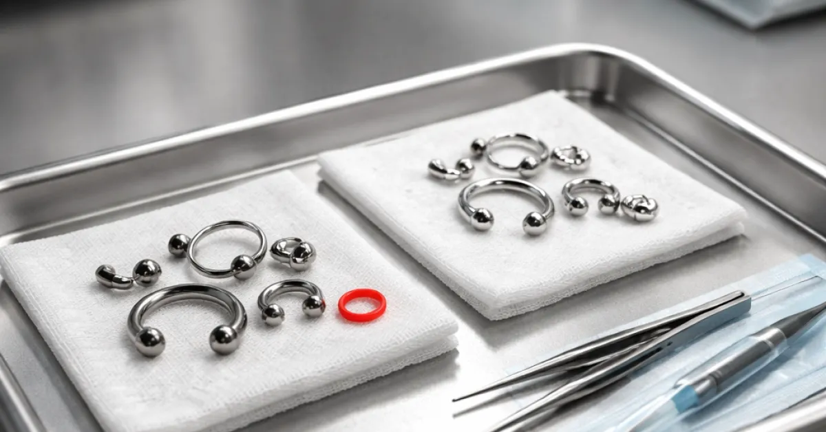 Titânio ASTM F136 vs aço cirúrgico 316L: a comparação que define se o seu piercing cicatriza fácil ou briga com você